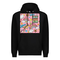 Black school with rainbow seamless pattern Premium Hoodie - BundleAndBundleShop