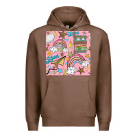 Chestnut school with rainbow seamless pattern Premium Hoodie - BundleAndBundleShop