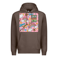 Coffee school with rainbow seamless pattern Premium Hoodie - BundleAndBundleShop