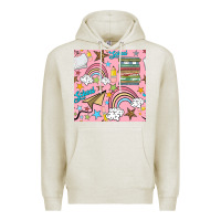 Oatmeal Heather school with rainbow seamless pattern Premium Hoodie - BundleAndBundleShop