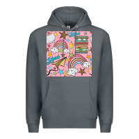 Rock school with rainbow seamless pattern Premium Hoodie - BundleAndBundleShop