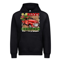 Black merry christmas with truck Urban Hoodie - AdoDesignShop