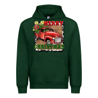 Forest Green merry christmas with truck Urban Hoodie - AdoDesignShop