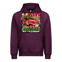 Mauve Wine merry christmas with truck Urban Hoodie - AdoDesignShop
