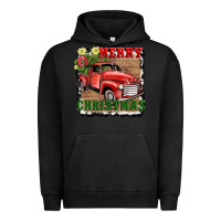 Pigment Black merry christmas with truck Urban Hoodie - AdoDesignShop