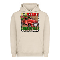 Pigment French Oak merry christmas with truck Urban Hoodie - AdoDesignShop