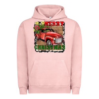 Pigment Salmon merry christmas with truck Urban Hoodie - AdoDesignShop