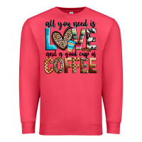 Cardinal all you need is love and a good cup of coffee Premium Sweatshirt - Zillion Design Studio