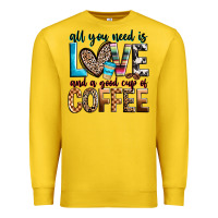 Lemon all you need is love and a good cup of coffee Premium Sweatshirt - Zillion Design Studio