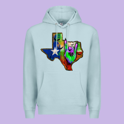 Texas Map Halloween Premium Hoodie Designed By Jahusdesignshop