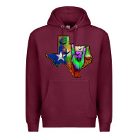 Burgundy texas map halloween Premium Hoodie - JahusDesignShop