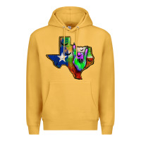 Mustard texas map halloween Premium Hoodie - JahusDesignShop