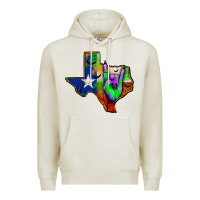 Oatmeal Heather texas map halloween Premium Hoodie - JahusDesignShop