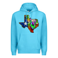 Ocean Blue texas map halloween Premium Hoodie - JahusDesignShop