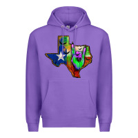 Purple texas map halloween Premium Hoodie - JahusDesignShop