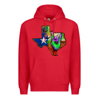Red texas map halloween Premium Hoodie - JahusDesignShop