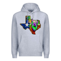 Heather Grey texas map halloween Premium Hoodie - JahusDesignShop