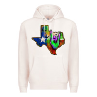 Pale Pink texas map halloween Premium Hoodie - JahusDesignShop