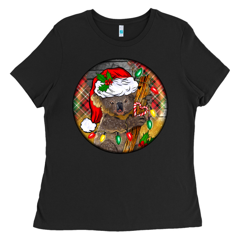 Christmas Koala Ladies Tee by BarkalooDesign | Teevron