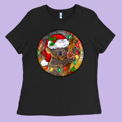 Christmas Koala Ladies Tee Designed By Barkaloodesign