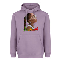 Lavender juneteenth black woman Heavyweight Hoodie - texasbilliewilder