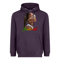Plum juneteenth black woman Heavyweight Hoodie - texasbilliewilder