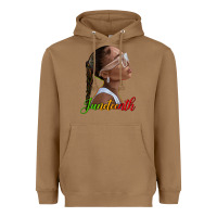 Toasted Coconut juneteenth black woman Heavyweight Hoodie - texasbilliewilder