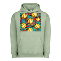 Pigment Oil Green softball Urban Hoodie - Artiststas
