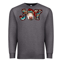 Charcoal Heather christmas joy cow Premium Sweatshirt - RanaPortraitStore