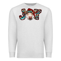 Oatmeal Heather christmas joy cow Premium Sweatshirt - RanaPortraitStore