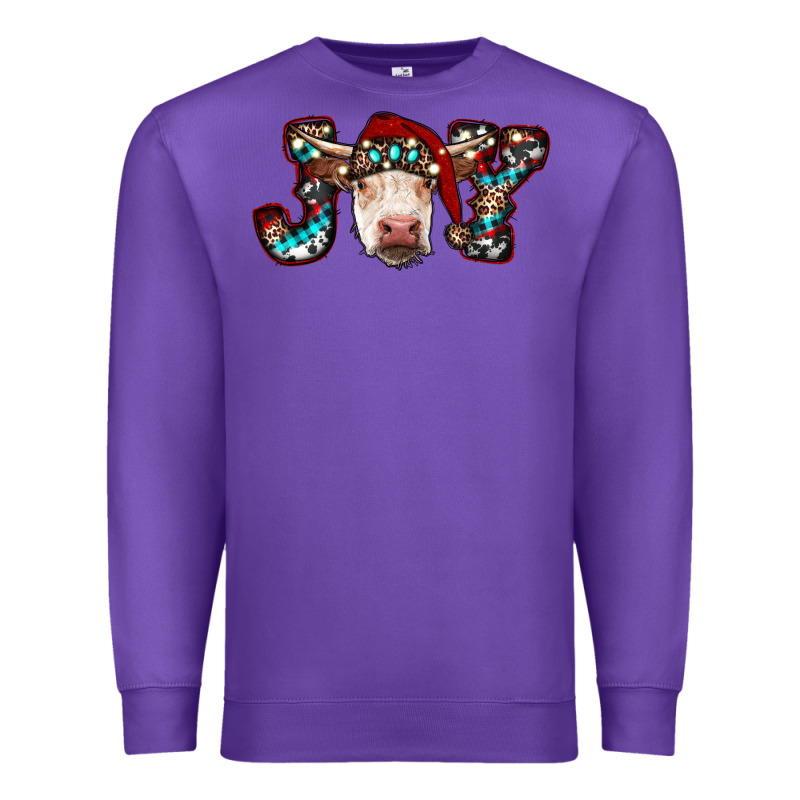 Christmas Joy Cow Premium Sweatshirt by RanaPortraitStore | Teevron