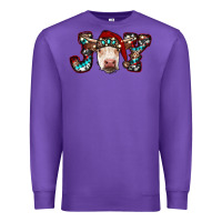 Purple christmas joy cow Premium Sweatshirt - RanaPortraitStore