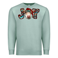 Seafoam christmas joy cow Premium Sweatshirt - RanaPortraitStore