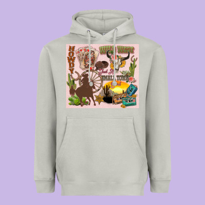 Wild West Western Heavyweight Hoodie Designed By Zillion Design Studio