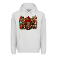 Dove Grey highland cow christmas Premium Hoodie - JahusDesignShop