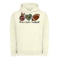Pigment Pistachio peace love football Urban Hoodie - Artiststas