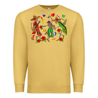 Antique Gold mexican skeletons Premium Sweatshirt - Zillion Design Studio