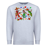 Heather Grey mexican skeletons Premium Sweatshirt - Zillion Design Studio