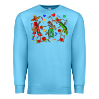 Ocean Blue mexican skeletons Premium Sweatshirt - Zillion Design Studio