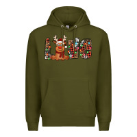 Army Green love christmas reindeer Premium Hoodie - Jasminsmagicworld