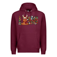 Burgundy love christmas reindeer Premium Hoodie - Jasminsmagicworld