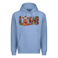 Colony Blue love christmas reindeer Premium Hoodie - Jasminsmagicworld