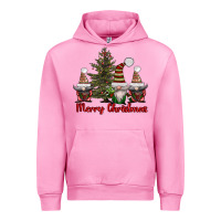Fuchsia Pink merry christmas with gnomes Urban Hoodie - AdoDesignShop