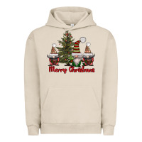 Pigment French Oak merry christmas with gnomes Urban Hoodie - AdoDesignShop