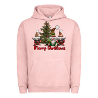Pigment Salmon merry christmas with gnomes Urban Hoodie - AdoDesignShop