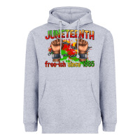 Heather Grey juneteenth free ish since 1865 Heavyweight Hoodie - texasbilliewilder