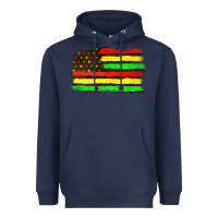 Navy juneteenth flag Heavyweight Hoodie - texasbilliewilder