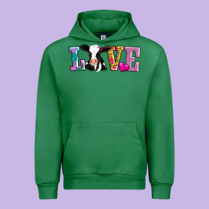 Love With Cow Urban Hoodie Designed By Adodesignshop