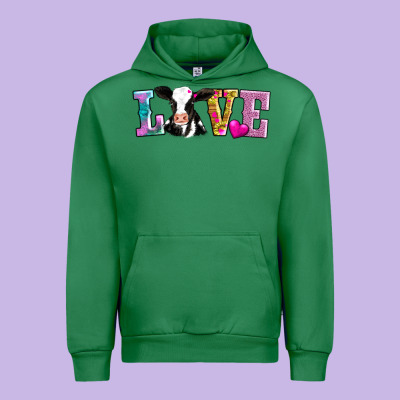 Love With Cow Urban Hoodie Designed By Adodesignshop
