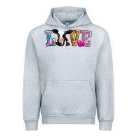 Heather Grey love with cow Urban Hoodie - AdoDesignShop